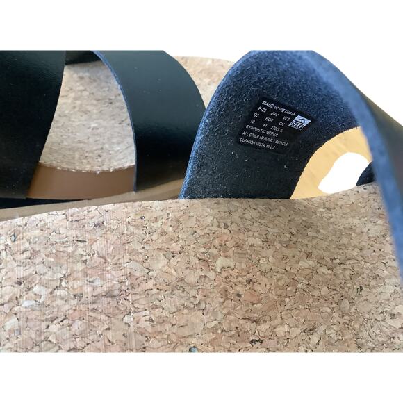 REEF CUSHION VISTA HIGHER BLACK/BEIGE SUPPORT SLIDES 10 - Picture 6 of 9